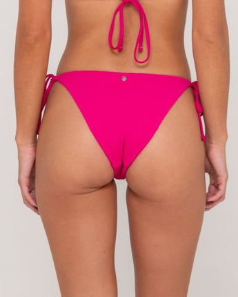 Sandalwood Midi Side Ties Bikini Bottom - Fuchsia