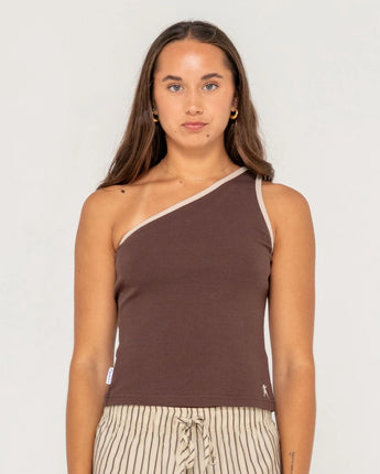 Zoe One Shoulder Tank - Java