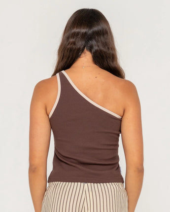 Zoe One Shoulder Tank - Java