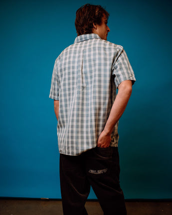 Datsun Check Shirt -Dolphin Blue