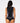 Rusty Women's Farrah Scoop Zip Through Rash Top - Black/Pink - Back View