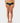 Rusty Women's Voltron Booty Bikini Bottom - Black/Lime - Front View