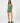 Rusty Women's Emma Cut Out Tank - Tonal Green Stripe - Front View