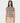 Rusty Women's Peta Stripe Polo Baby Tee - Brown/Cream Stripe - Front View