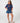 Rusty Girl's Penny Kick Flare Denim Short - Middy Blue 2 - Front View