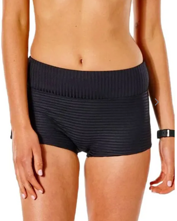 Premium Surf Full Boyleg Short - Black