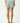 Afends Women's Dana Tate Recycled Elastic Waist Short - Teal Stripe