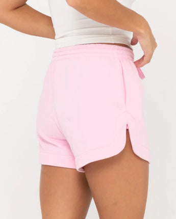 Rusty Signature Fleece Shorts- Soft Orchid