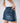 Rusty Women's Flip Mommy DIY Low Rise Mini Denim Skirt - Blasted Deep Sea Blue
