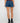 Penny Kick Flare Denim Shorts - Deep Sea Blue