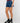 Penny Kick Flare Denim Shorts - Deep Sea Blue