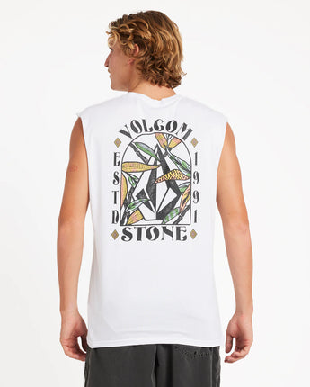Tallows Muscle Tank - White