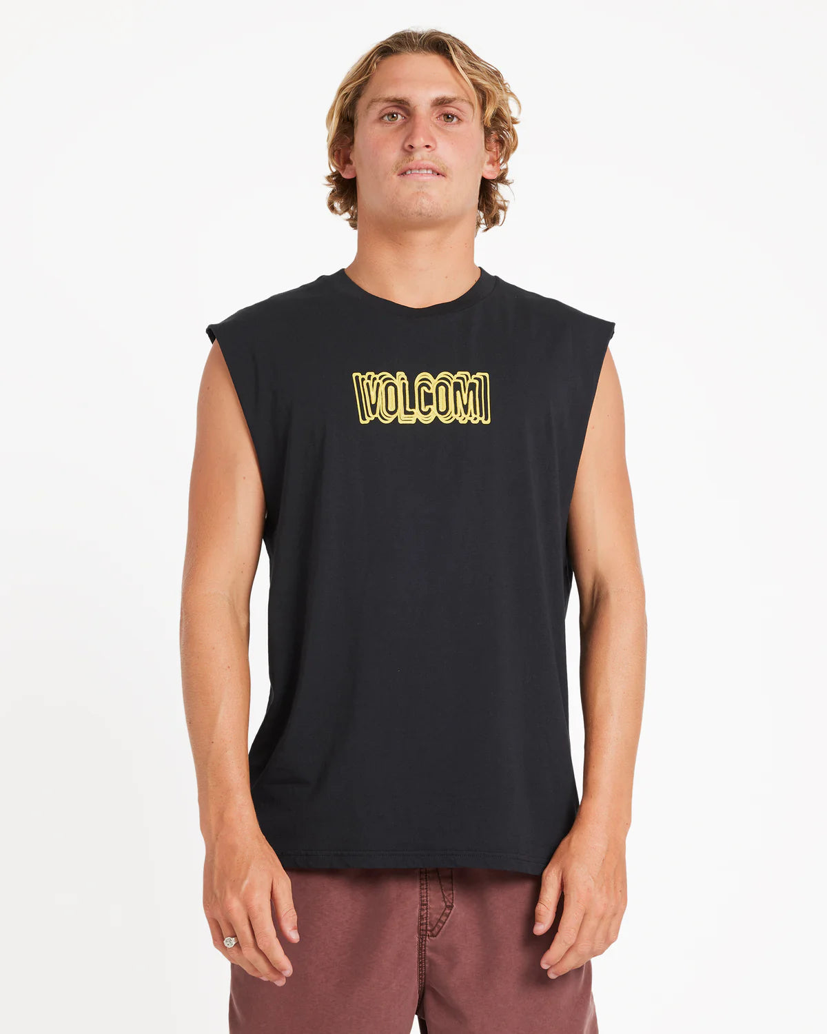 Volcom Tanks Men's Tank Top - Volcom Echo Echo Muscle Tank - Antique Black – 13th ...