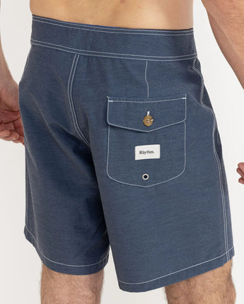 Rhythm Linework Trunk - Indigo Stretch Board Short