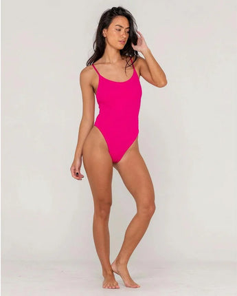 Sandalwood Hi Leg One Piece - Fuchsia