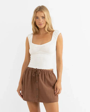 Gracie Sweetheart Top - Cream