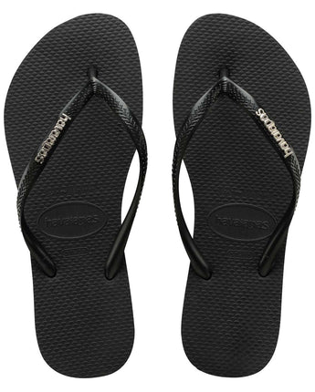 Havaianas Slim Logo Metalic Black/Silver