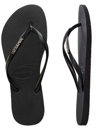 Havaianas Slim Logo Metalic Black/Silver